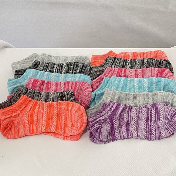 Hanes Womens Ultimate Cool Comfort No Show Ankle Socks 12 Pairs Shoe Size 5-9 - Picture 1 of 5